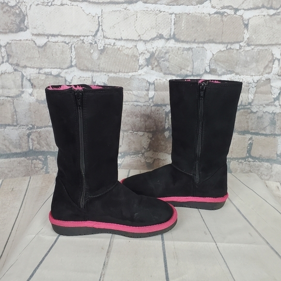 Sketchers Glamslam Button Beauties  Black Pink Size 1 - Picture 10 of 16